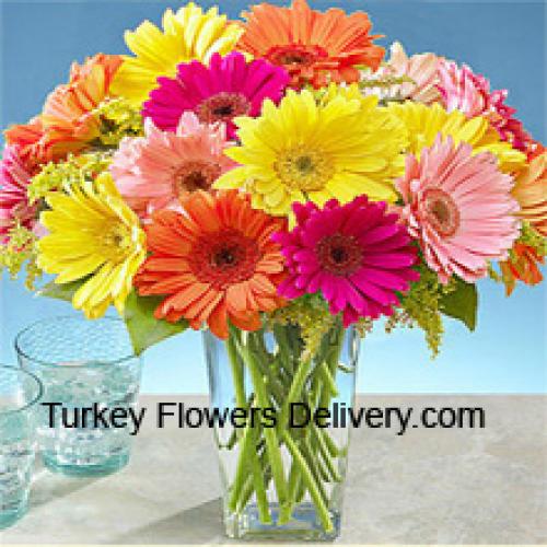 24 Pretty Mixed Gerberas