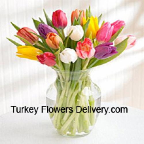 Beautiful Assorted Tulips in Vase