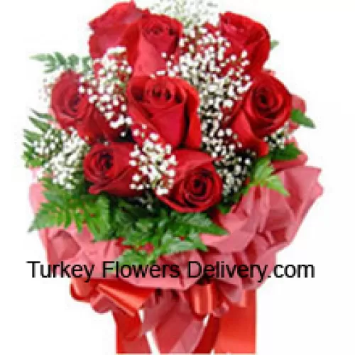 צרור של 10 ורדים בצבע אדום