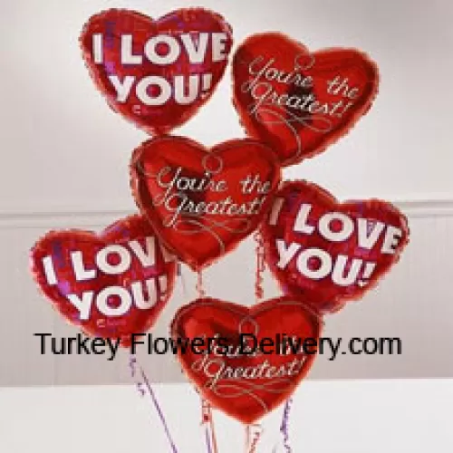 Bukiet serc w kształcie balonów