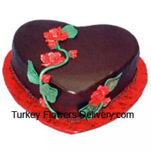 1 Kg (2.2 Lbs) Heart Shaped Chocolate Truffle Cake (Please note that cake delivery is only available for Metro Manila Region. Any cake delivery orders outside Metro Manila will be substituted with Chocolate Brownie Cake without cream or the recipient shall be offered a Red Ribbon Voucher enough to buy the same cake)
