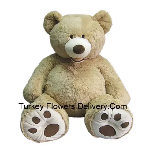 Ein riesiger 4 Fuß (48 Zoll) großer brauner Teddybär