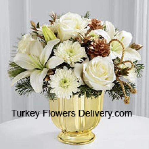 Splendid Arrangement of Lilies, Roses etc